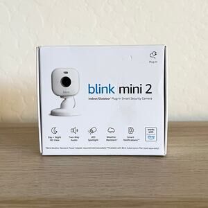 Blink Mini 2 Wired Indoor/Outdoor Smart Security Camera 1080p HD 2-Way Audio